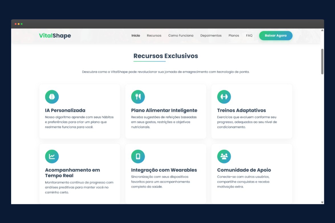Página de Recursos do Aplicativo